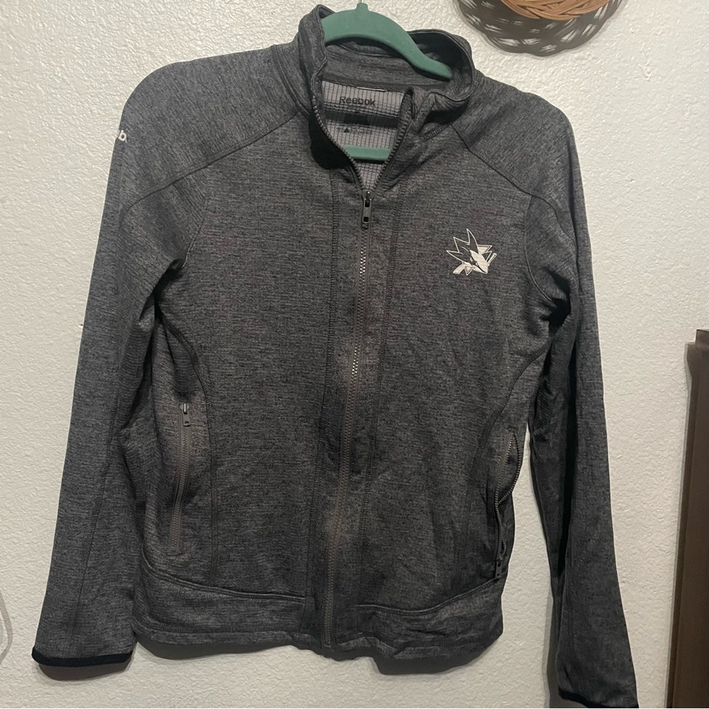 San Jose Sharks Reeboks zip up jacket.